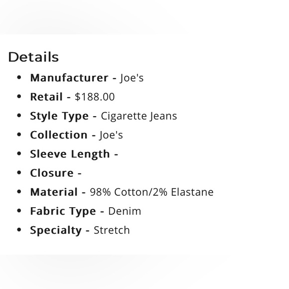 Joe- The Runway Luna high-rise cigarette 32” inseam - Picture 2 of 5